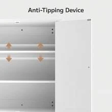 71'' Tall Kitchen Pantry Storage Cabinet, Freestanding Storage Cabinet With Large Drawers And 4 Adjustable Shelves, For Kitchen, Living Room,  Bathroom,Dining Room - 白色 - 查看 6