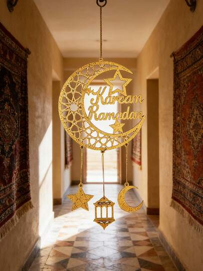 Celestial Moon And Star Hanging Decor, Boho Style Home Decoration For Wall, Room, Party, Wedding, Graduation, Holiday Celebration, Window, Meditation, Garden, Gifts For Friends, Family, Loved Ones