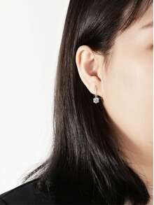 1 Carat Moissanite 925 Sterling Silver Jewelry Set - 1 Carat Moissanite Ring, 1 Carat Moissanite Pendant Necklace, 1 Carat Moissanite Earrings - 1 Carat Moissanite 3 PiecesJewelry Set - Valentine's Day Gift - Silver - View 2