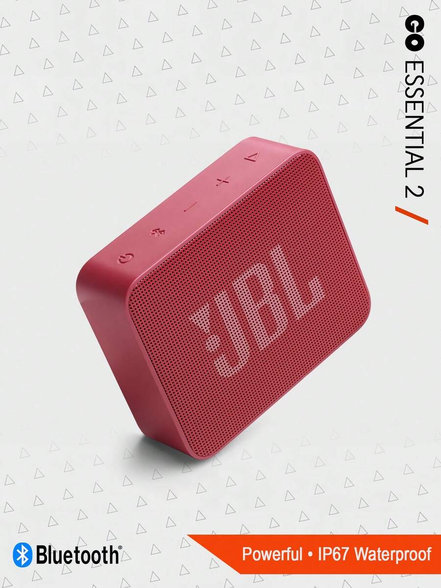 JBL GO Essential 2 Portable Wireless Bluetooth Speaker Original Pro Sound IP67 Waterproof Dustproof 5+ Hours Playtime Perfect For Computer Bedroom Travel And As A Gift - Red - View 1