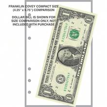 Compact Size Notes Insert With Simple Lines Spaced 1/4\, Sized And Punched With 6 Holes For Franklin Covey Compact Notebook (4.25\ X 6.75\) - SimpleLinedNotePaperwith1/4inchSpacing - View 3