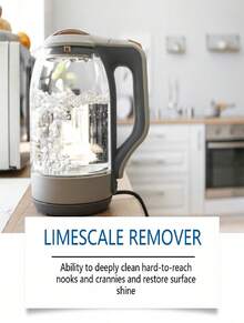 JUE-FISH 除垢泡腾片，不锈钢锅具除垢清洁剂，柠檬香味，轻松去除电器上的水垢，适用于锅具、水壶和家用电器 - 多款 - 查看 2