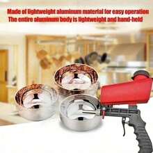 1pc 90psi Portable Gravity Sandblasting Gun Aluminium Pneumatic Sandblaster Spray Gun Sand Removal Blasting Power Machine - Multicolor - View 2