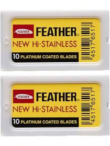 EstiloTendenciaFeather Cuchillas De Afeitar De Doble Filo, 20 UnidadesCalidad PremiumVersióN Mejorada - 1 - Ver 2