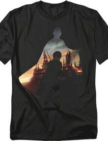 Potter Voldemort Looms Mens T Shirt Black Officially Licensed - Black - View 1
