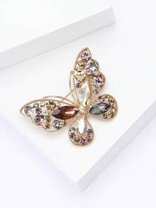 Luxury Rhinestone Butterfly Brooches - Insect Pins For Women Unisex Casual Party Jewelry Accessories / Friends Gifts Badges Decoration - Butterfly - View 4