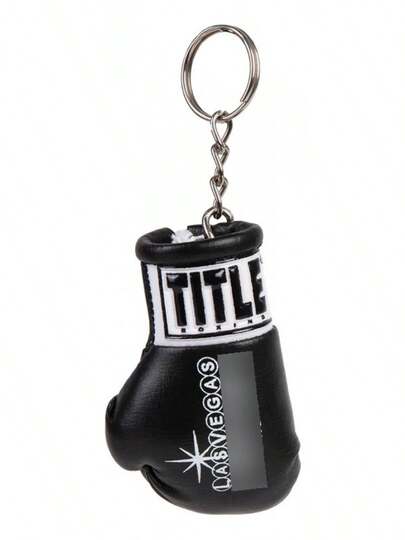 TendenciaLlavero Guante De Box Mini Las Vegas Fight Shop Cuero Title NegroCalidad premium