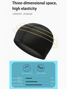 New Fashionable Swimming Cap, High Elasticity & Comfort, Non-Damaging To Hair, Breathable Fabric Material Won't Feel Stuffy, Adjustable Fit Suitable For Various Head Sizes - Multicolor - View 8