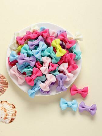 50个/包 彩虹色小发夹，可爱蝴蝶发卡，适合宝宝，日常佩戴、拍照、送礼皆宜，四季皆可佩戴