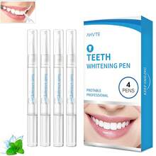 4支装牙齿美白笔，牙齿美白精华液，美白凝胶，减少牙齿泛黄，清洁牙渍，家用旅行牙齿美白套装 - 凝膠 - 查看 2