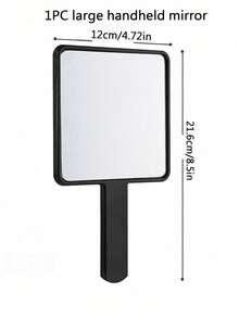 1/2pcs (Black/Pink) Handheld Makeup Mirror, Vanity Mirror, Hair Styling Mirror, Cosmetic Mirror, Handheld Mirror, Ladies Makeup Mirror, Salon Mirror, Portable Mirror, Makeup, Affordable, Room Decor, Vanity, Travel, Bedroom, Makeup Accessories, Mirror, Vanity Mirror, Mini Mirror, Compact Mirror, Small Mirror, Hand Mirror, Inexpensive, Christmas Gift, Cosmetics, Makeup Tools, Cheap, Gift, Women's Gift, Christmas Gift - Black - View 16