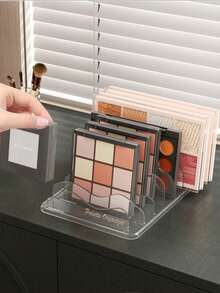 透明亚克力眼影盘收纳盒，粉饼盒，腮红化妆品展示架 - 彩色 - 查看 2