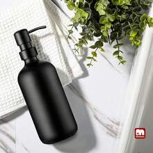 GMISUN Black Soap Dispenser, 1 Pack Matte Black Bathroom Hand Soap Dispensers, 17 Fl Oz Dish Soap Dispenser For Kitchen With Rustproof Stainless Steel Pump, Modern Liquid Dishwashing Dispensers Bottle - 黑瓶+黑泵 - 查看 8