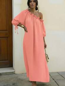 欧美新款时尚女装宽松舒适假日优雅女装 - 西瓜粉 - 查看 5