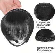Front Hair Bangs Fringe Hair Extensions Headband, Synthetic Hair Bangs Headband For Women, Props Decoration-Cosplay/Wedding Photo/Party