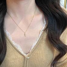 1 Piece Mini Bubble Small Key Necklace Clavicle Chain Exquisite Gentle Elegant Neck Chain - 白金 - 查看 3