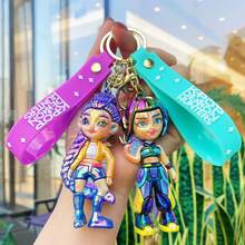 1pc Electroplated K-POP Witch Girl Group Keychain Cartoon 3D Figurine Couple Bag Charm Car Key Chain - Multicolor - View 6