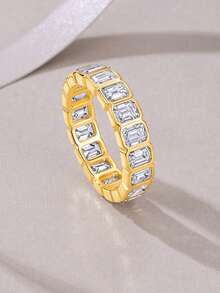 925纯银莫桑石戒指，女士款，低过敏性，高端订婚/结婚戒指，情人节/生日礼物，防氧化礼盒包装 - 戒指 - 查看 15