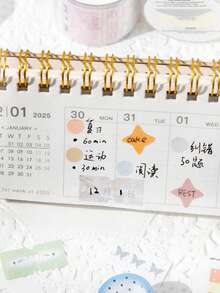 1 Roll Showa Monologue Cloud Series Die-Cut Tape, Cute Ins Style Scrapbooking Material, Memo Pad DIY Sticker - Multicolor - View 7