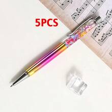 可定制文字/Logo的电镀音符旋转圆珠笔，电镀金属笔杆，可替换笔芯，适用于日常办公、学校、学生、教师使用，也是送给朋友、家人、同事的贴心礼物。 - 彩色 - 查看 10