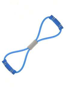 1pc New Upgraded Foam Handle Resistance Band, 38cm/14.96in, Arm Back Shoulder Elastic Fitness Band For Yoga, Fitness, Stretching, Strength Training, Weight Training, Legs, Arms Stretching Exercise, Pink/Purple/Blue - Multicolor - View 6