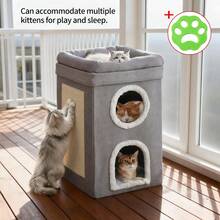 Cat House Foldable Storage Cat Cage Pet Cat Scratching Board Three-Dimensional - 64*40*40cm - View 11