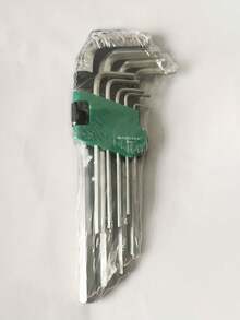 9pcs/Set Flat Head & Ball Head Hex Wrench Set, Hex Screwdriver, Hexagon Wrench Tool Combination - Multicolor - View 8