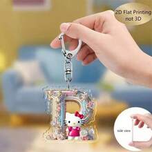 26pcs Fashionable Cartoon Cat Acrylic English Alphabet Pendant, Suitable For Bag Charm, Keychain, Holiday Gifts, Birthday Gifts, Reward Points Redemption Gifts, Business Gifts, Promotional Gifts, Conference Gifts, Welfare Gifts, Festival Gifts, Awards Commemoration, Public Relations Gifts, Etc. - Multicolor - View 28
