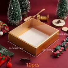 Hộp quà trang nhã 10/5, làm từ bìa cứng bền chắc, có nắp trong suốt, miệng rộng và các góc bo tròn. Thích hợp cho tiệc sinh nhật, quà tặng Ngày Valentine, tiệc cưới, trang trí đám cưới, bao bì sản phẩm cho doanh nghiệp nhỏ và quà tặng tiệc tùng. | Thiết kế hộp đơn giản | Chất liệu bìa cứng chắc chắn, một món quà lý tưởng. - Nhiều màu - Xem 19