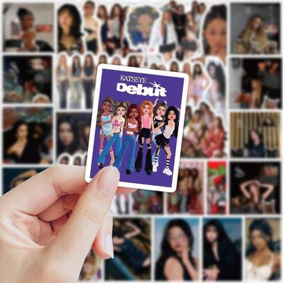 78pcs Katseye Chaotic Theme Sticker Set - High-Quality Self-Adhesive Stickers | DIY Idol Merchandise, Birthday Gift, Suitable For Phone, Water Bottle, Guitar, Luggage, And Personalization