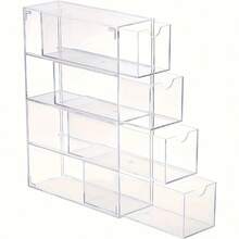 1pc 4-Layer 4-Drawer Transparent Pull-Out Eyeglasses Storage Box - Clear - View 8