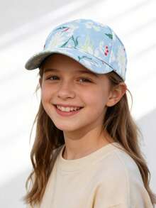 1 قبعة بيسبول مطبوعة قابلة للتنفس للأطفال، قبعة شمس كاجوال للبنات، مناسبة للارتداء في الخارج والاستخدام اليومي، للربيع والصيف - 1PC - مشاهدة 4