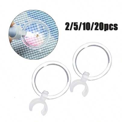 2/5/10/20 st förstoringsglas för diamantmålning, vitt förstoringsglas i plast, lämpligt för diamantbroderi och hantverkstillbehör, lämpligt för korsstygn, pärlbroderi och hantverk.
