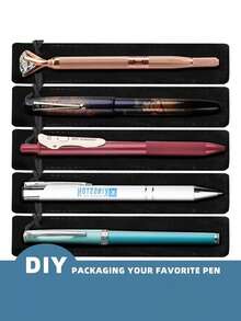 10pcs Black Velvet Pencil Case With Drawstring Closure - Soft Faux Leather Pencil Pouch And Stationery Box, Suitable For School, Office Or Travel, School Supplies, Elegant Design, Smooth Texture - Multicolor - View 5