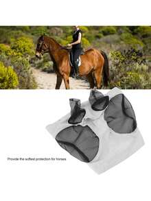 GOTOTOP Máscara de Caballo, Máscara de Malla para Moscas, Máscara Facial de Caballo Elástica Transpirable con Protección para los Oídos, Equipo Ecuestre para Montar (Gray),38912771 - Rosa Oxidada - Ver 5