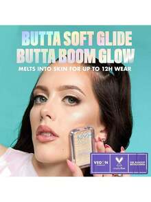Maquillaje Profesional StyleTrendNyx, Iluminador Buttermelt, Sombra: Brillante y Butta (Oro Claro).Iluminador Cremoso, Hasta 12Hrs De Uso, No Se Desvanece, Resistente A Transferencias.FóRmula Vegana.Calidad PremiumVersióN Mejorada - Glaze It Butta (bronce claro) - Ver 5