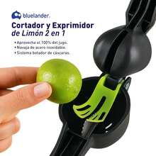 Bluelander Exprimidor de Limones con Cortador, Exprimidor Manual Multifuncional para Cocina, Utensilio de Cocina de Acero Resistente, Práctico y Fácil de Limpiar - 1 - Ver 2