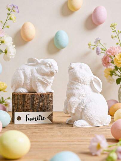 1 PIEZA Molde de silicona 3D de conejo de Pascua, molde artesanal de figura de conejo para velas aromáticas de yeso o concreto, decoración de fiesta, manualidades y decoración del hogar