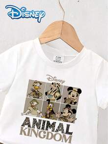 Disney Baby Boy Cartoon & Letter Graphic Tee & Shorts - Khaki - View 3