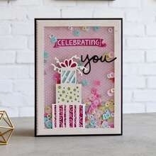 创意礼盒金属切割模具，DIY剪贴簿相册和压花模板，贺卡制作工具，卡片纸切割工艺品，礼品卡制作模板模切。