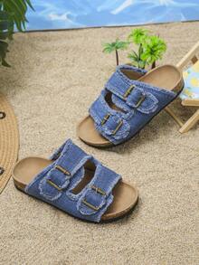 XfxfComfortable Tassel Sandals For Children In Spring And Summer 2026, Suitable For Boys And Girls Aged 3-12 To Wear At Home/School/Parties/Beaches - Blue - View 5