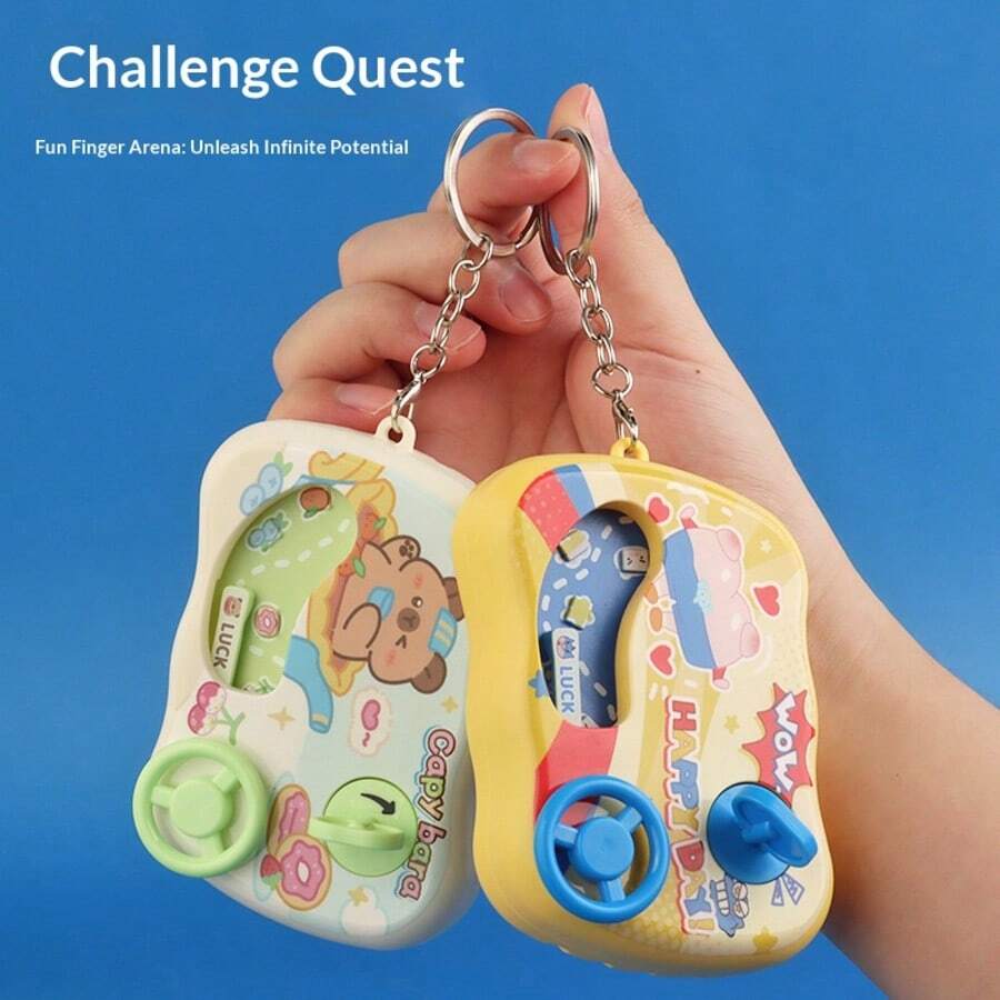 1pc 2026 Hot Selling Mini Car Racing Game Steering Wheel Keychain Pendant, Perfect Gift, Holiday Gift, Fun Gift, Birthday Gift