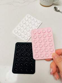 1pc Silicone Multi-Function Suction Cup Phone Case Holder - Square, Multiple Colors Available | Non-Deformable, High Elasticity, Soft Touch | 24 Suction Cups, Reusable, Can Be Used As Phone Stand And Power Bank Sticker | Essential Back-To-School Phone Holder - Multicolor - View 15