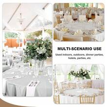 Fitable 6 Pack Ivory Round Table Clothes - 90 Inches In Diameter - Stain Resistant And Washable Tablecloths, Polyester Fabric Table Covers For Wedding, Party, Banquet, Gathering - Ivory90InRound - View 6