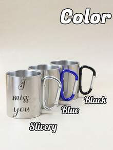 Custom Stainless Steel Travel Mug, Personalized Name And Message Cup For Daily Coffee Or Tea, A Thoughtful Valentine'S Day, Anniversary Gift, Customized Text Birthday Gift, Travel Essentials, Customizable, Unique Gift, Living Room, Daily Necessities - Style a - View 2