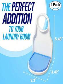 [2 Packs] Laundry Detergent Cup Holder, Detergent Drip Catcher (Upgraded Drip Tray), No More Mess Or Leaks, Grip Style UNIVERSAL FIT - Our Laundry Drip Catcher Fits All Types Of Detergent Containers And Fabric Softener Containers With A Round Dispense Button STURDY Home Bathroom Decor Bathroom Organizer Fall Decor Back To School - Multicolor - View 4