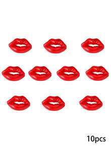 240个/盒美甲饰品,镂空蝴蝶结心形唇膏,镶钻金银美甲饰品,奢华Y2K金属美甲用品,情人节特惠,白色和红色水钻美甲宝石,适用于多功能DIY美甲配件。 - 彩色 - 查看 18