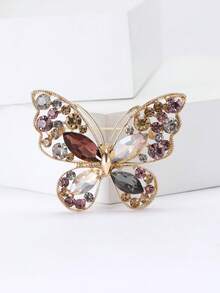 Luxury Rhinestone Butterfly Brooches - Insect Pins For Women Unisex Casual Party Jewelry Accessories / Friends Gifts Badges Decoration - Butterfly - View 2