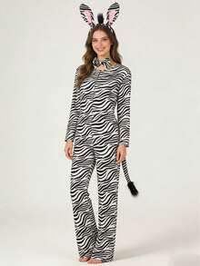 新款时尚个性可爱动物斑马耳朵发箍，嘉年华派对服装头饰，舞台表演化妆配饰