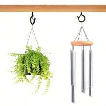 Heavy-Duty Q-Hanger Hooks - 20pcs With Safety Buckle - Painted Iron Hooks With Wing Nut Driver Included - Screw Hooks For Wall/Ceiling Mounted Installation - For Outdoor String Lights, Christmas Lights, Plants, Wind Chimes